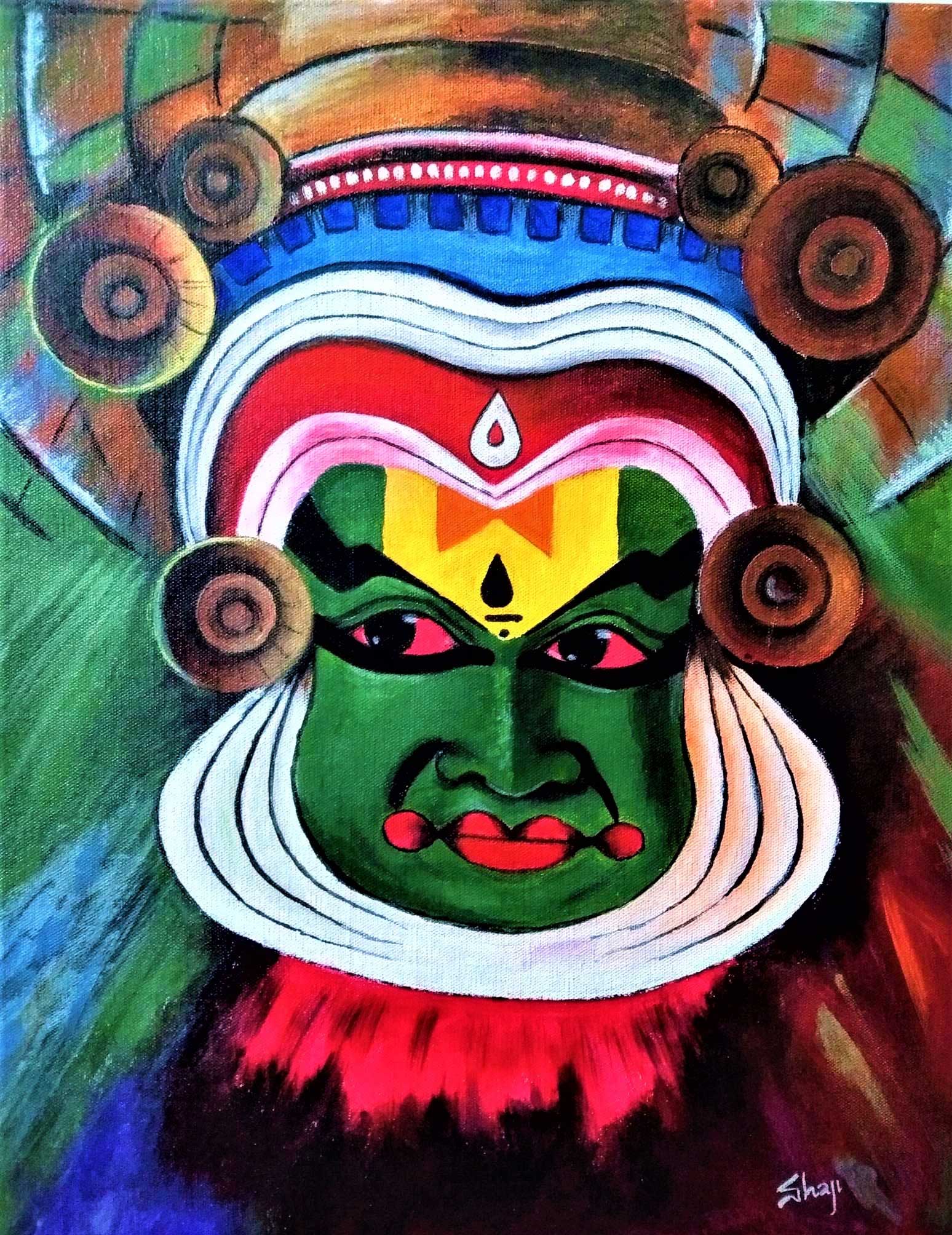 Colorful Kathakali Face Stock Illustration - Download Image Now - Kathakali  Dancing, Human Face, Actor - iStock